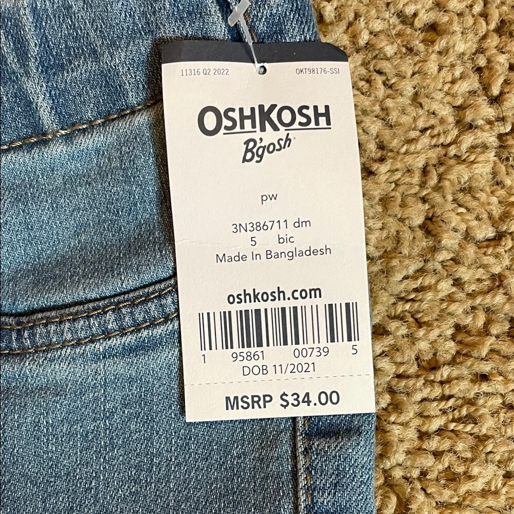 NWT OshKosh B'gosh Light Blue Kids Denim Pants